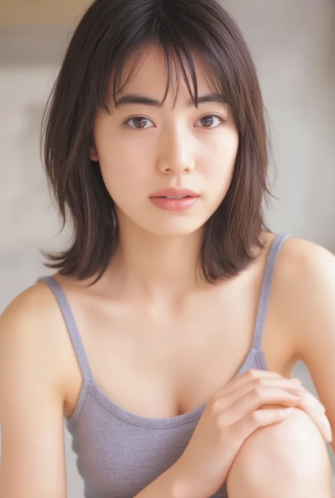 (((One girl,alone))),(Highly realistic photos, High resolution, Detailed face, Beautiful Eyes) Japanese women, 30 years old, Cute Face, Nice body, Medium chest, ,Hairstyle, Take a photo book,Healthy Body,Thighs、turn over、I can see her panties,Tifa