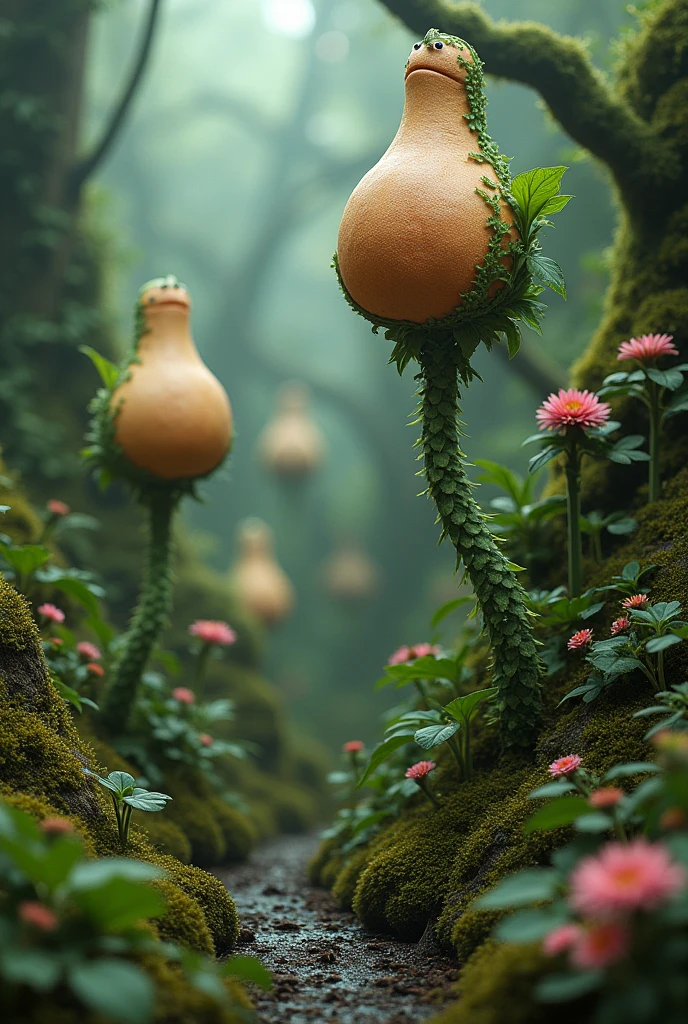 A beautiful girl inhales the pink spores of a mysterious mushroom and cannot control her arousal, masturbating with her nipples and sticking out her tongue until she climaxes