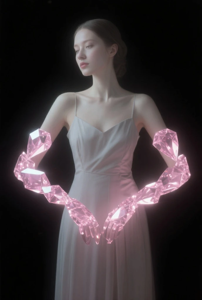 sf, Horror、Detailed close-up of a woman's arm transforming into a sea anemone tentacle in a brightly lit room、Ultra-realistic, Bright and clear lighting, Bioluminescent details, Organic Texture, Surreal, Very detailed, real