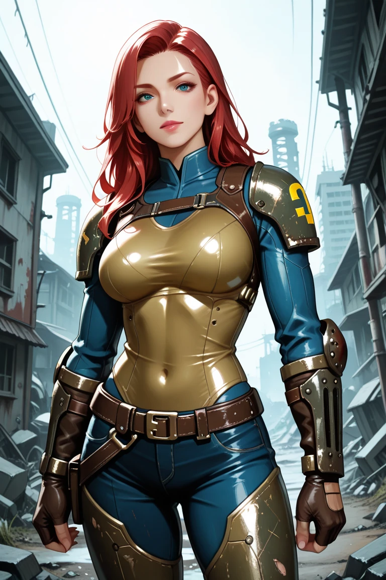 view from above, dutch angle, red haired Jennifer Garner as Elektra with goggles and gloves posing for a picture, (large bare breasts), ((cobalt blue eyes)), steam punk style, alice in wonderland cyberpunk, steampunk girl, steampunk pin-up girl, magic and steam - punk inspired, glamourous cosplay, steampunk beautiful anime woman, steampunk style, steam punk, rococo cyberpunk, wearing steampunk attire, steampunk!, steampunc, like lady mechanika, (((Looks like Jennifer Garner with red hair))), (((defined muscles))), (((Athletic build))), Standing next to old steam powered machinery with lots of dials and gears., ((colorful tatoos))