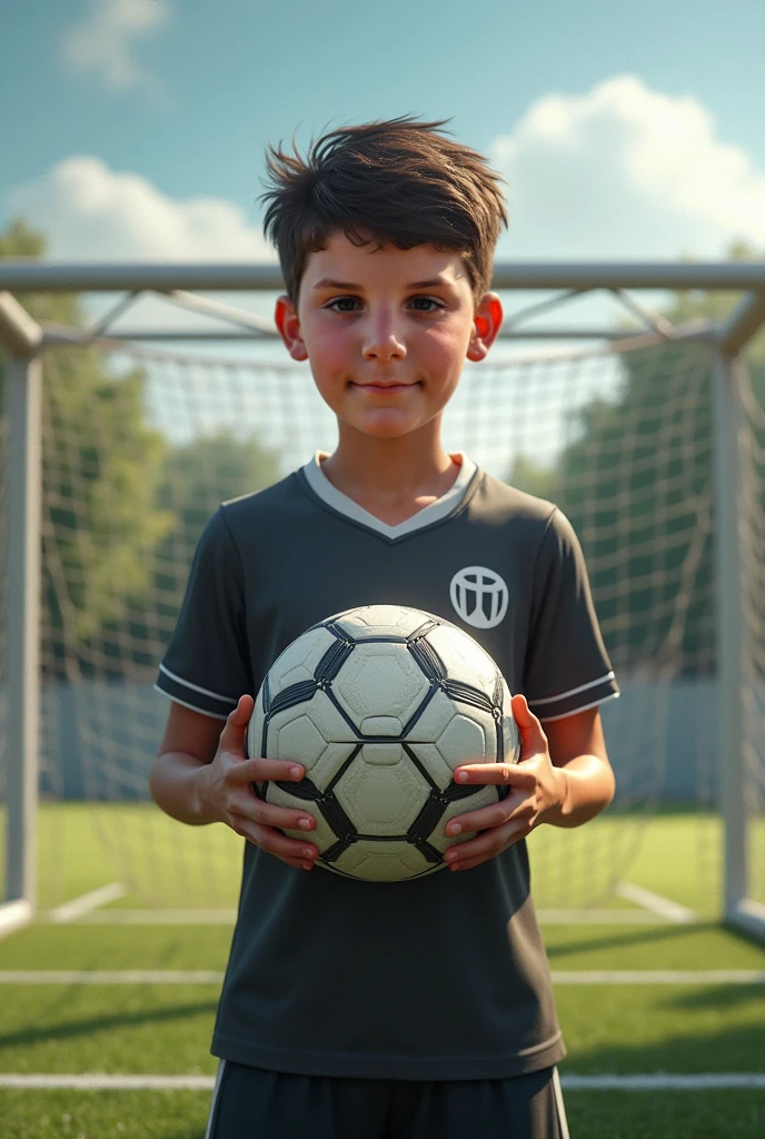 A boy who dreams of becoming a professional soccer goalkeeper in 20 years
