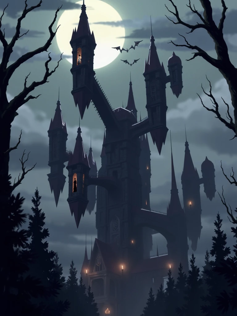 Photorealistic images, Reminiscent of classic horror movie stills, Dark and spooky cemetery at night, Swirl, In the background, the flaming gates to hell are open, The cemetery contains ancient, Weathered gravestone barely visible in the dark. The air is covered with mist、I hear an old tree々Just a creaking sound.. In the distance, big, The gates of fire have opened, An eerie orange light appears on the scene. Demonic creatures can be seen emerging from the portal., Their eyes glow red、The body was distorted into a bizarre shape..