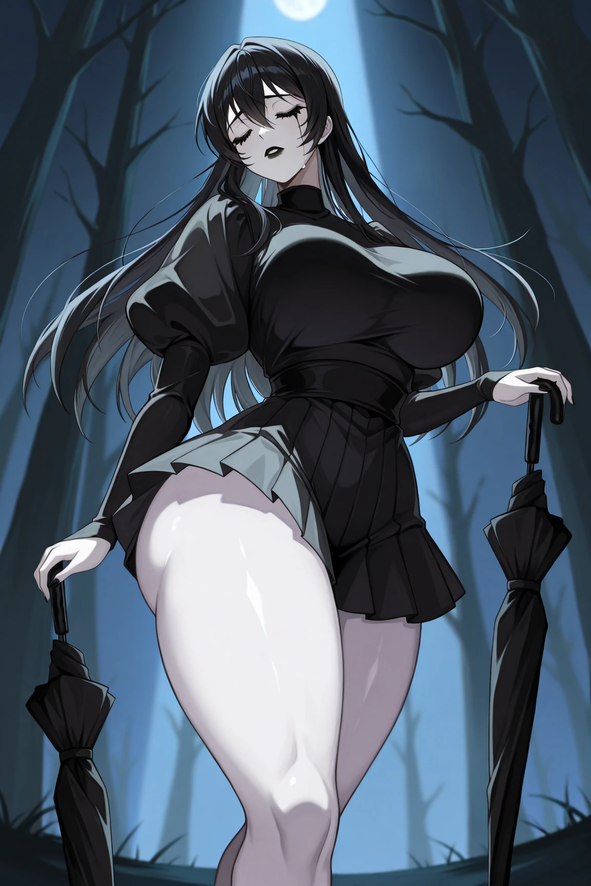 Ultra-realistic 8K CG,Flawless face,flawless perfection,m,waist high tights,lace pantyhose,big tits,big breasts,sagging breast,long leges,curvy,being thin,very muscular, tightsuit,drooping chest,Figure-eight milk,Papaya milk,cleavage,exposing your navel,revealing breasts, sexy witch, evil witch, flawless feet, feet in frame, has to pee, thick thighs, long legs, pointy witch hat, nighttime, spooky forest, jet black hair, lace bra, standing in the ground, two arms, two hands, two legs, four fingers one thumb