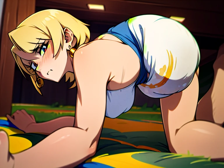 Ass, lies on the green, grass, 1 boy, Boruto uzumaki, naked