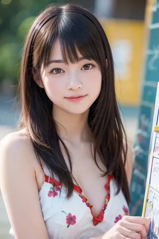 Enhanced Dynamic Perspective,Cute beautiful girl,JK ,Simple Background,Masterpieces,high quality,4K resolution,Ultra-fine,More about pubic hair,Accurate,Cinema Lighting,Volleyball Club、Keep the original face proportions、(Flat Chest)、((Button Gap)) squat, Cleavage