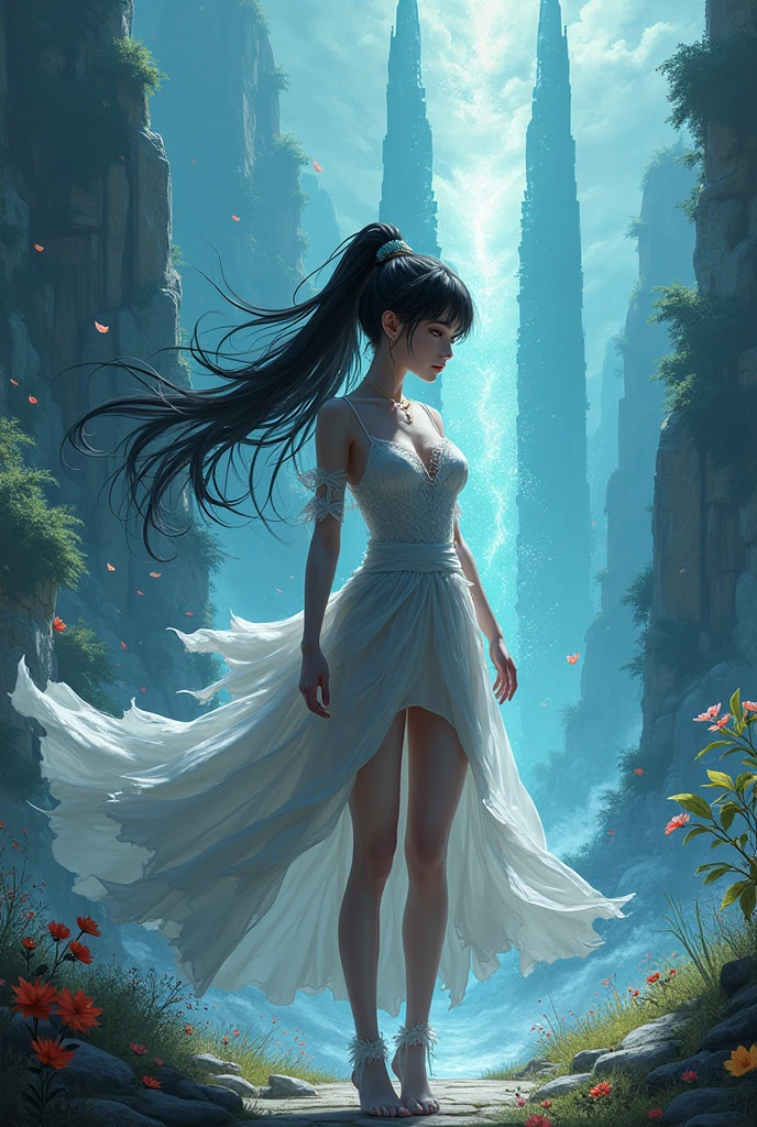 the woman was dressed unusually - in a very elegant chiffon dress made in the style of translucent planes, horizontal stripes, rodel gonzalez, delicate flowers, minimalist elegance, elba damast, fairycore,
