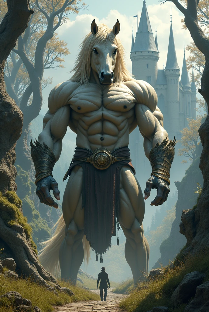 ultra-detailed, masterpiece, masterwork, high quality, best quality, hdr, (nature, night), posted on e621, (by darkgem), nsfw, male, solo, (white little body minotaur), dragon, (long golden hair, yellow eyes, white body, roar), stylish pose, dynamic angle, (bulge loincloth, pubic hair)