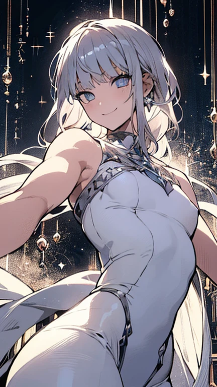 1girl, anime, cute girl, blank background, white background, fantasy, detailed fantasy dress with highlights, beautiful face, beautiful eyes, dark colors, black hair with multicolor streaks, red eye with different color pupil in eye, multicolor eye, medium small breasts (slightly big), slight cleavage, beautiful skin, cute, breast curtains, extremely delicate and beautiful, (beautiful detailed face:1.0), (detailed deep eyes), symmetrical breasts, deep eyes, shiny skin, portrait, slender waist, hips wider than shoulders, thighs, expressionless, young girl, luminous eyes, adorable,(Kpop idol),(aegyo sal:1),(Platinum blonde hair:1),((puffy eye)),Black panty,sexy posture,Superskirt, Ultra-high resolution,Black collar,slim figure, Abdominal y tattoo, womb tattoo,Tight-fitting leg ring,y tattoo on half-body,Bare skin, Armored hand,Hidden fingertips,Hand covered,Arm covered,Fist covered,{{beautiful detailed fingers}}, tufts of hair, moderate beautiful breast:1.0,(masterpiece:1.2), best quality, high-res, HDR, perfect face, intricate armor, delicate blue filigree, intricate filigree, red metalic parts, detailed part, dynamic pose, dynamic lights, cute face, neutral expression