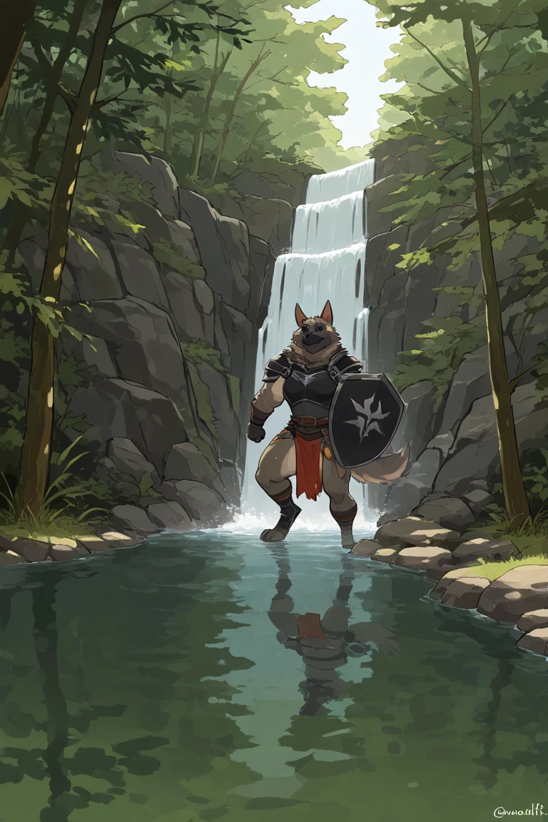 (intricate:0.8~1.1), (high detail:1.1~1.5) = "Realistic detail" weight tweaker

furry, anthro, border collie, border collie ears, fluffy border collie tail, (black and white fur), fluffy mohawk, hair same color as fur, messy fur, neck floof, sharp light blue eyes, razor sharp teeth, slim body, handsome, sexy, slender, giant, wearing a red neckerchief, naked,big butt, giant erect, veiny cock, big fluffy balls, wet body, dripping wet, pawpads, black pawpads, showering under a tiny waterfall while looking back to the viewer, tiny landscape background, macro, macro furry, giant character, alone, 

[[:(by Chunie:0.85), by Meesh, by Silverfox5213, by LevelViolet, by Todex, by Jackson Pollock:0.16]::0.66], 

(masterpiece, best quality, ultra realistic, 4k, 2k, (intricate:0.9), (high detail:1.4), film photography, {1$$sharp focus|soft focus}, 

RAW photo, photorealistic, analogue style, subsurface scattering, photorealism, absurd res) 
