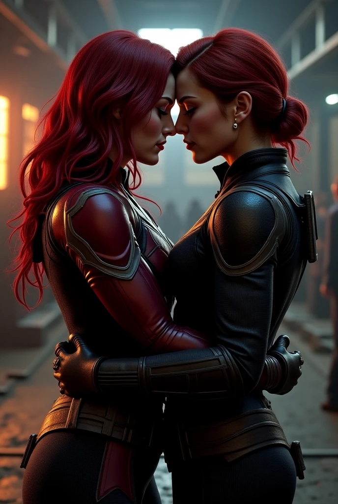 Black widow x Maria hill kiss