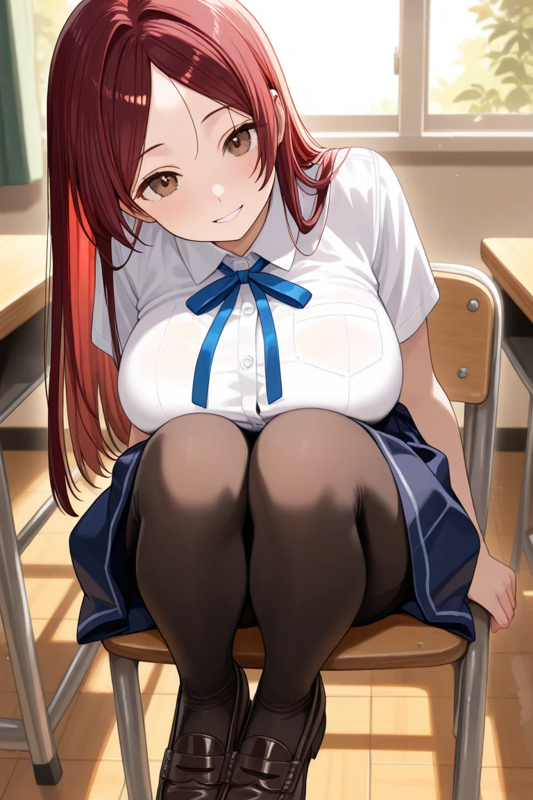 Thich thighs big boobs school anime 4girl in the class mini skirt school unıform beautiful in the class classmate fishnet stockings Fat boobs
