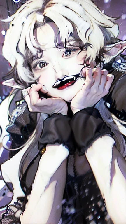 (masterpiece, absurdres:1.1), 1girl, (ahegao, rolling eyes, tongue out:1.2), (upper body), (orange eyes:1.1), tsurime, pleasure face