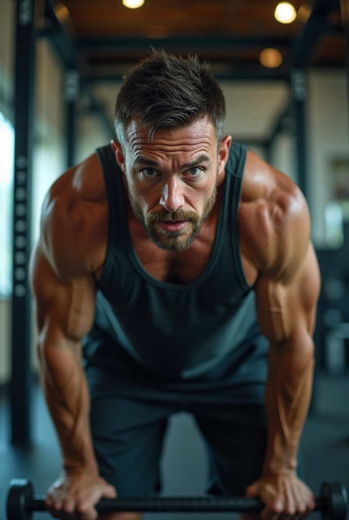 Men Push-Ups:Start in a plank position with your hands slightly wider than shoulder-width apart.Lower your body until your chest nearly touches the floor, then push back up.Push-ups engage your entire chest, shoulders, and triceps.