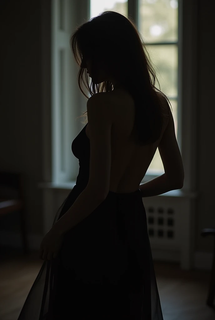 A woman, changing room, dressing room, fitting room, from below, hidden camera, motion blur, nude, shirt lift, solo, spycam, underwear, voyeur, undressing
