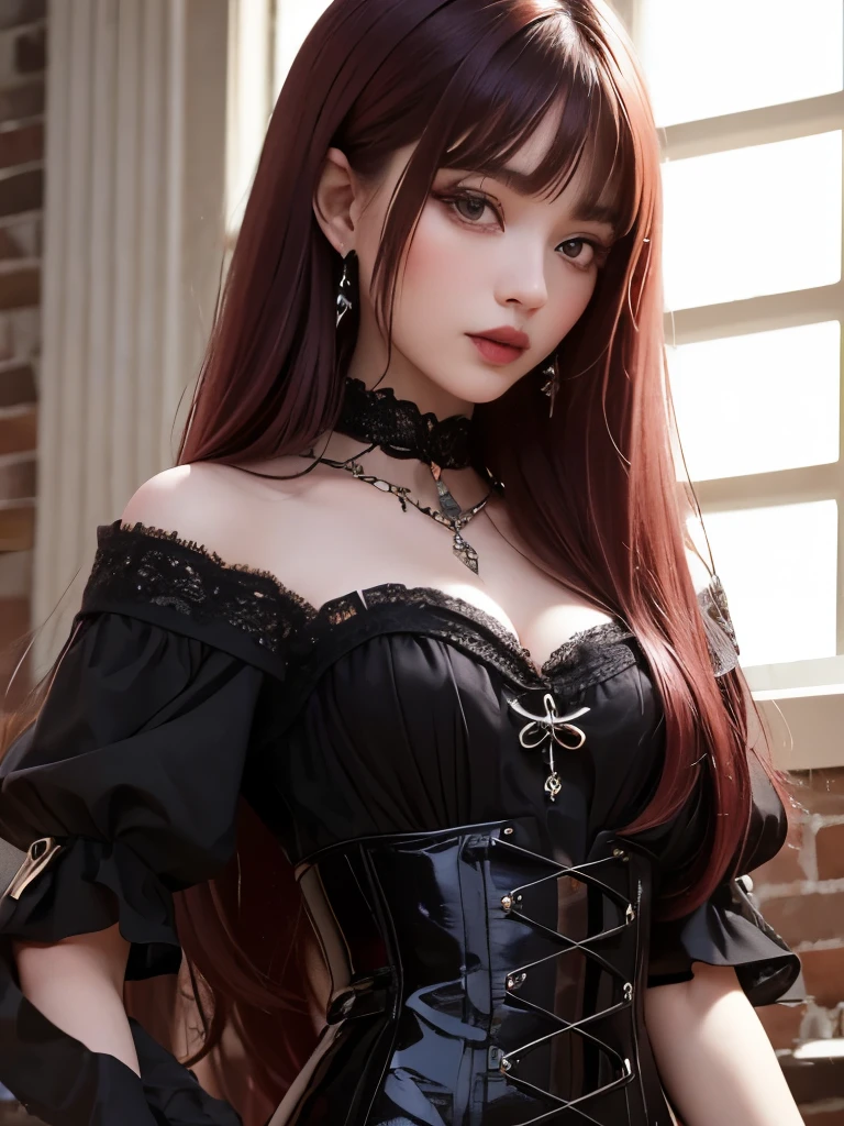 (masterpiece, best quality:1.2), (8k uhd, 16k, 32k, ultra high res), (photorealistic:1.37), (RAW photo), ultimate-realistic, ultimate-realistic details, ultimate-realistic texture, ultimate-intricate details, ultimate-realistic lighting, ultimate-realistic shadow, japanese girl, ultimate-cute face, ultimate-RAW skin, ultimate-realistic eyes,、(Steampunk Battle Cyborg fallen angel)、large wings made of metal、black porcelain body、red  hair、glowy skin、1 Cyborg girl、(mechanical frame:1.3)japanese, extremely cute face,  ((super realistic details))、portrait、globalillumination、Shadow、octan render、8K、ultrasharp、character edge light、Details of complex ornaments、Acrylic Clear Cover、Sumerian details、Hydraulic cylinder、Small LED lamp、highly intricate detail、Realistic light、a purple eye、radiant eyes、Facing the camera、neon details、cowboy  shot、Futuristic headgear、About Cyberpunk