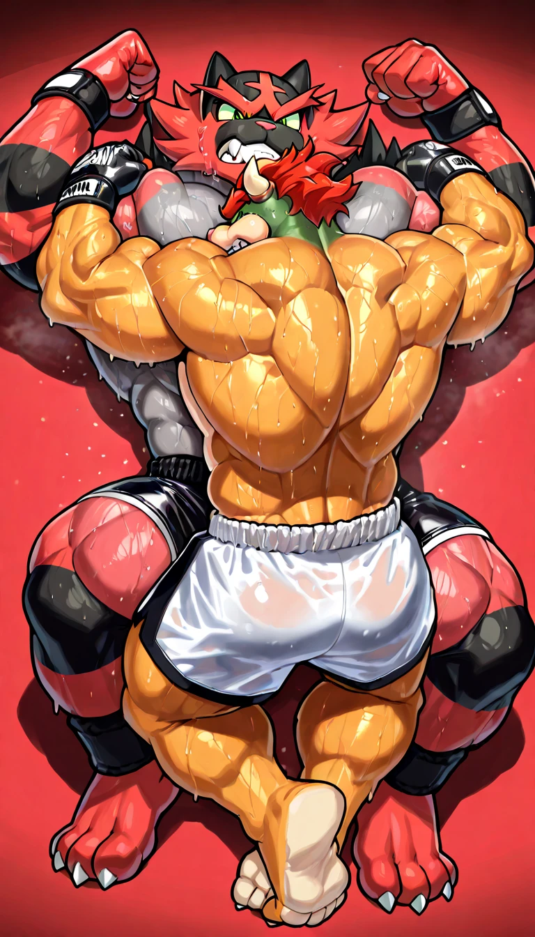 nsfw, ((((High resolution, best quality, masterpiece, high detailed)))),
(((pumpkin Head))), (man with pumpkin head), (musclegut:1.1), (6 pack abs), Male, (human body), (dark skin:1.8), glowing eyes, (Big penis, Large penis:1.2),
((((Sweaty)))), (oily body), ((angry)), ((blush)), (looking at another:1.3)
BREAK (erection, cum, bukkake, autobukkake, cum everywhere, excessive cum, cum on body, cum on chest, cum on face, cum drip, creampie, cum on balls, cum on penis,:1.8), (cum in mouth),
((black suit clothes)), ((orange cape)), (open clothes),
night, (halloween),
((((couple, implied_fellatio, hetero, 2boy, back, Fellatio, ass, sitting on bed, implied fellatio, solo focus, from behind,hands on another's head)))), (from side, dutch angle:1.2),