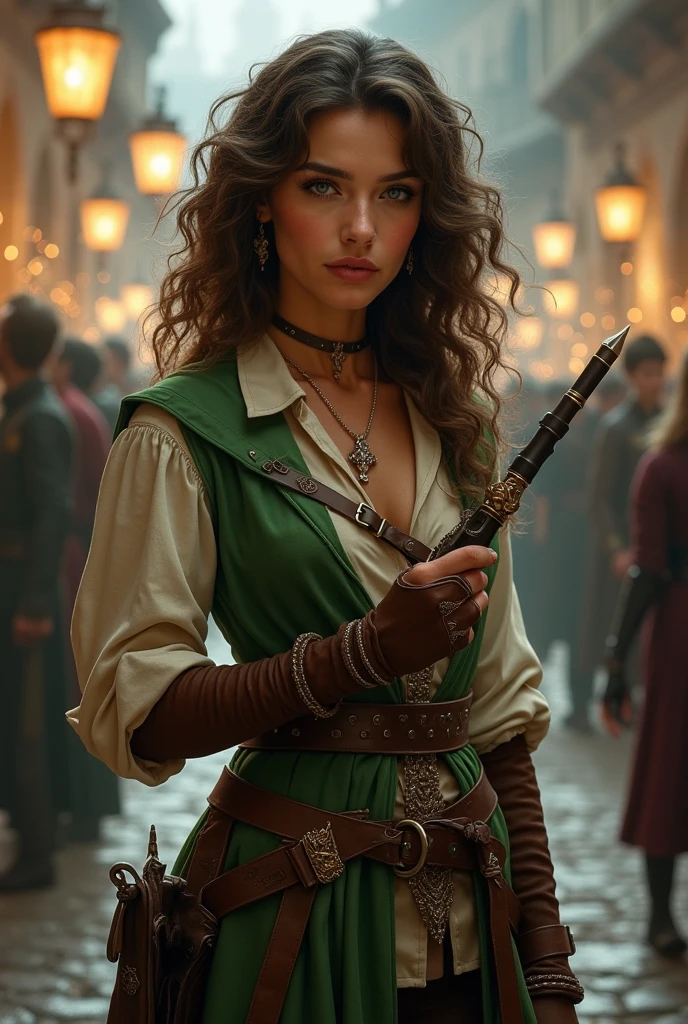 Highly detailed RAW photo of Emma Watson wearing  green witch dress flying on magical broom with horror background, dynamic pose, (wide hips), (detailed ), (detailed lips), (detailed eyes), (Sci-Fi setting) (detailed face), (curvy), detailed eyes, depth of field, soft lighting, masterpiece, best quality, intricate, (lens flare:0.7), (bloom:0.7), particle effects, raytracing, tone mapped, highly detailed, concept art, smooth, sharp focus, dramatic lighting, highly detailed artwork, cinematic, hyper realistic painting, trending on Artstation, 8K, incredible shadows, realistic, (highly detailed background:1.2), art by midjourney