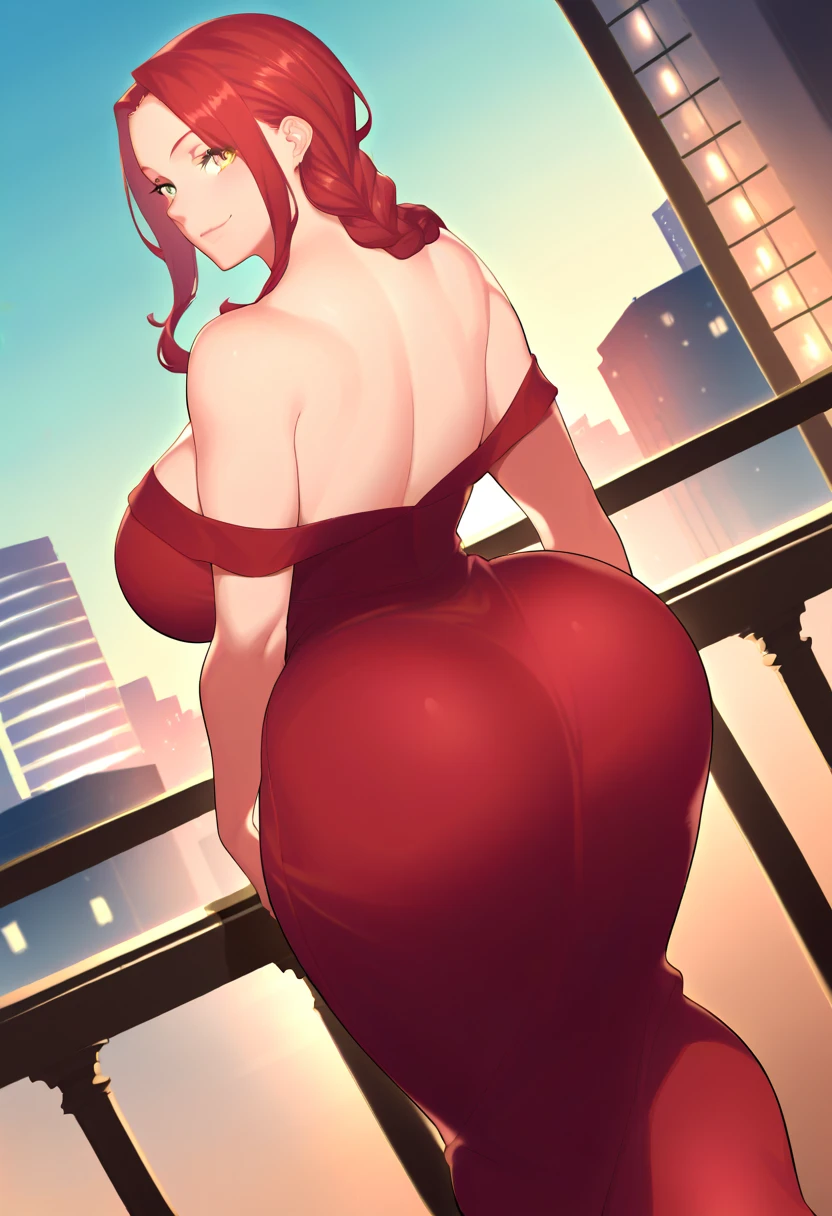 Red haired woman with big  and ass 
