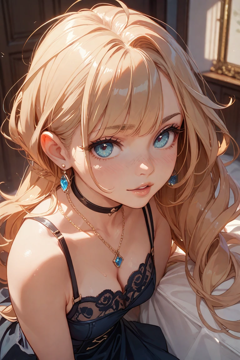 (masutepiece: 1.3), (max resolution: 1.2), (Ultra HDTV: 1.2), cinematric light, Detailed eyes and skin, detailed facial features, , 8K resolution, (Sharp Focus: 1.2, Perfect Style, Beautiful face, acurate, Anatomically correct, Highly detailed face and skin texture, Detailed eyes, Double eyelids, Thin eyebrows, Glitter Eyeliner: 1.2, Natural cheeks, Glossy skin, Fair skin: 1.2, shiny little necklace and earrings, (Glossy lips: 1.4), (maid clothes:1.2)、 (Shy look: 1.2), 25 years old, Neat and clean woman 、a blond,Wavy Hair、 Semi-long hair, (Focus on Face:1.2), ((large full breasts)), (upturned breasts), (at bedroom: 1.2)), (She is sitting on the bed:1.2.)), Highly detailed facial and skin texture, Detailed eyes, Double eyelids, Natural cheeks, Green-gray eyes,Rosary Necklace、 shiny small earrings, shiny lips: 1.4,Exposed cleavage、(A large amount of sperm in the chest:1.4)(Large amount of sperm in the thighs:1.2)、red blush、Tears are embarrassing、White underwear、White bra、Open knees、open one's legasturbation behavior、Disheveled clothes、Dressing、Exposed panties、Wearing sweat、sodden、Sheer underwear、Maids、humiliated、impatience、dismay、Frightened、glares、blue eyes、Full-body angle of view、from the front side、red blush、
sultry look, seductive,