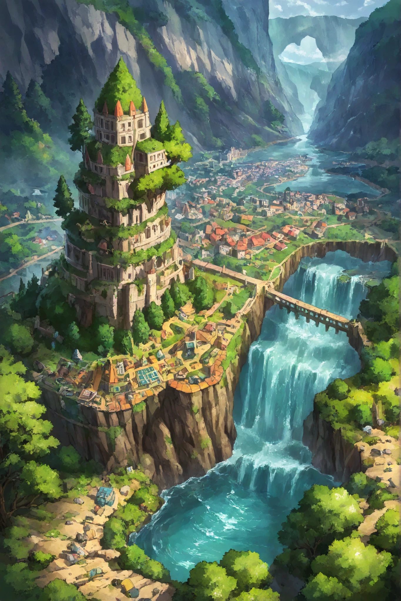 Cityscape, over took by nature, city, nature, over grown plants,