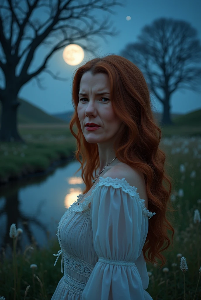 photograph, medium wide shot of a Pitiful Vampiric voluptuous (Lauren Ambrose:1.1) , ð¤ , wearing Loving Albanian Opal Cloak, at Golden hour, horizon-centered, Voidpunk, soft light, film grain, Phase One XF IQ4 150MP, F/8, art by Olivier Ledroit, <lora:sd_xl_offset_example-lora_1.0:0.4>
