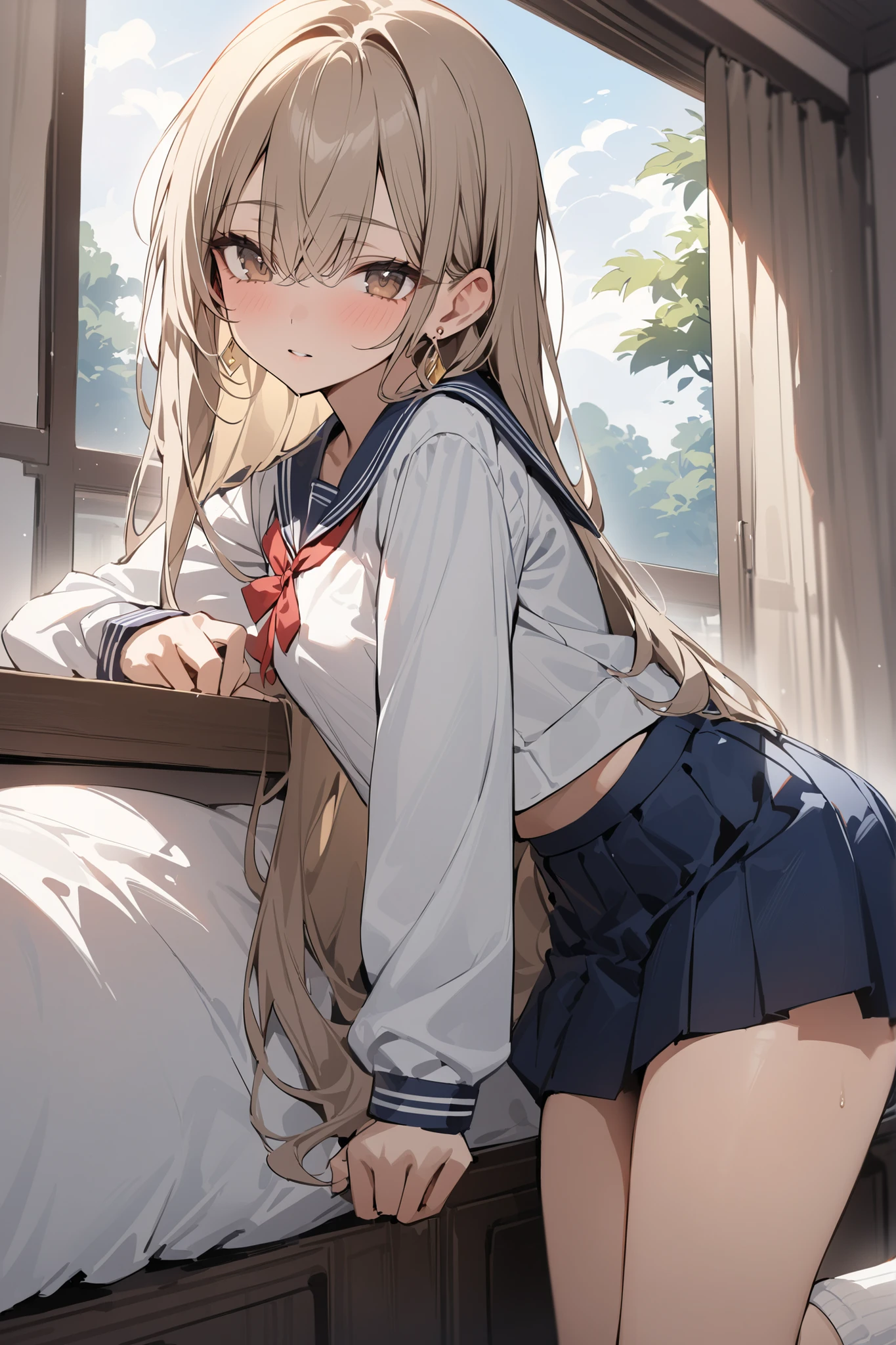 eririspencer, eriri sawamura spencer, blonde hair, blue eyes, blunt bangs, hair ribbon, hime cut, long hair, twintails,
BREAK black ribbon, black skirt, black thighhighs, pleated skirt, ribbon, school uniform, skirt, zettai ryouiki,
BREAK looking at viewer,
BREAK indoors, classroom,
BREAK (masterpiece:1.2), best quality, high resolution, unity 8k wallpaper, (illustration:0.8), (beautiful detailed eyes:1.6), extremely detailed face, perfect lighting, extremely detailed CG, (perfect hands, perfect anatomy), (skirt lift:1.5), (white panties:1.5), (short, tiny, little:1.2), groin, perineum, standing, body tilt, shy, blush, embarrassed, cowboy shot, dutch angle, from below