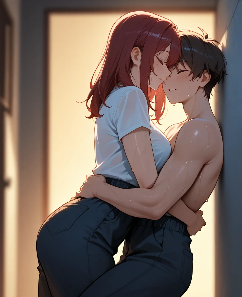 anime girl with a big butt oiled up sucking a black anime boy ?????

