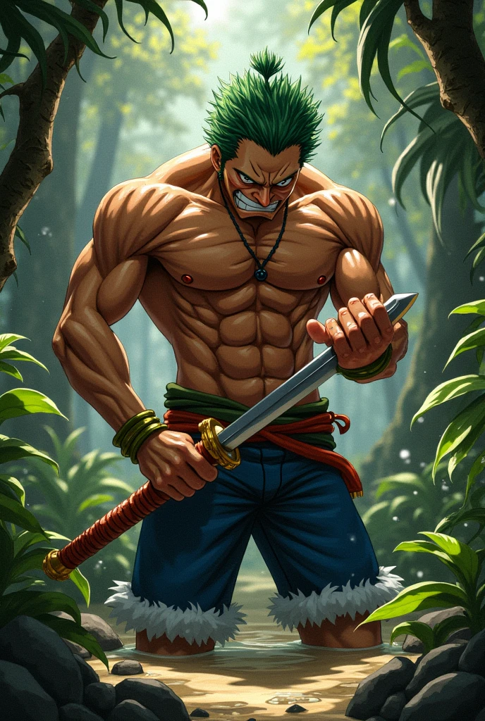 Roronoa Zoro from  One Piece in HunterxHunter style