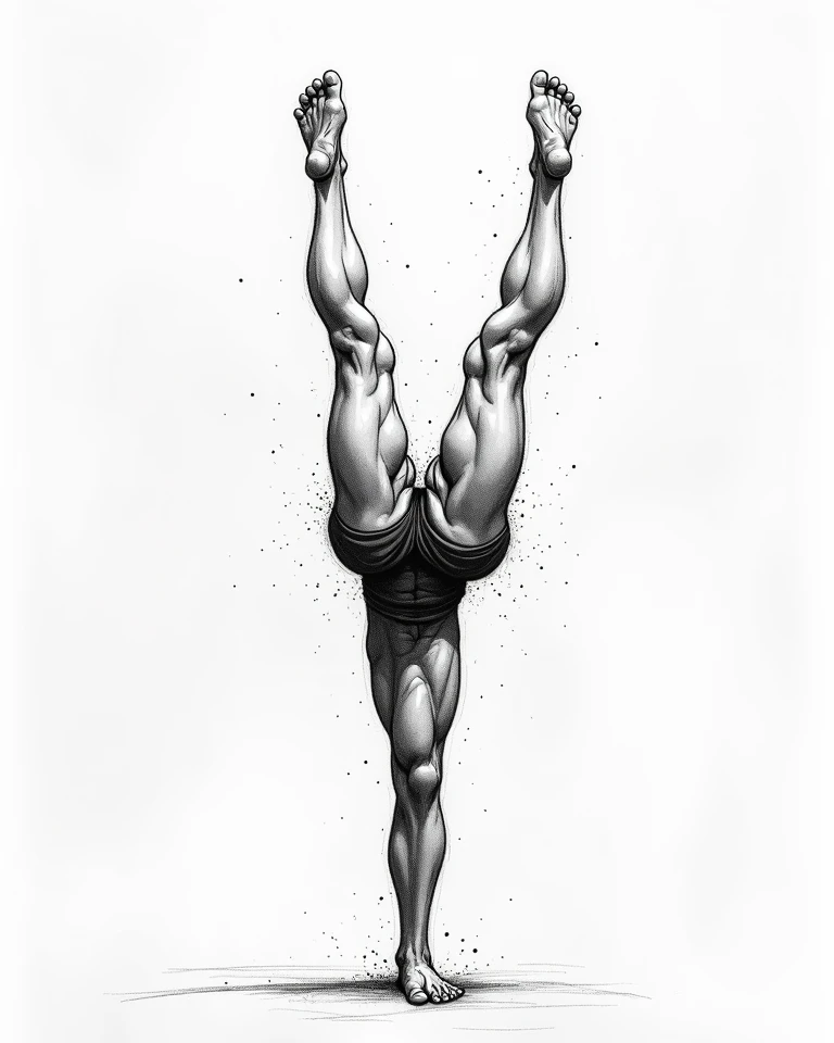Man  cartwheel penis