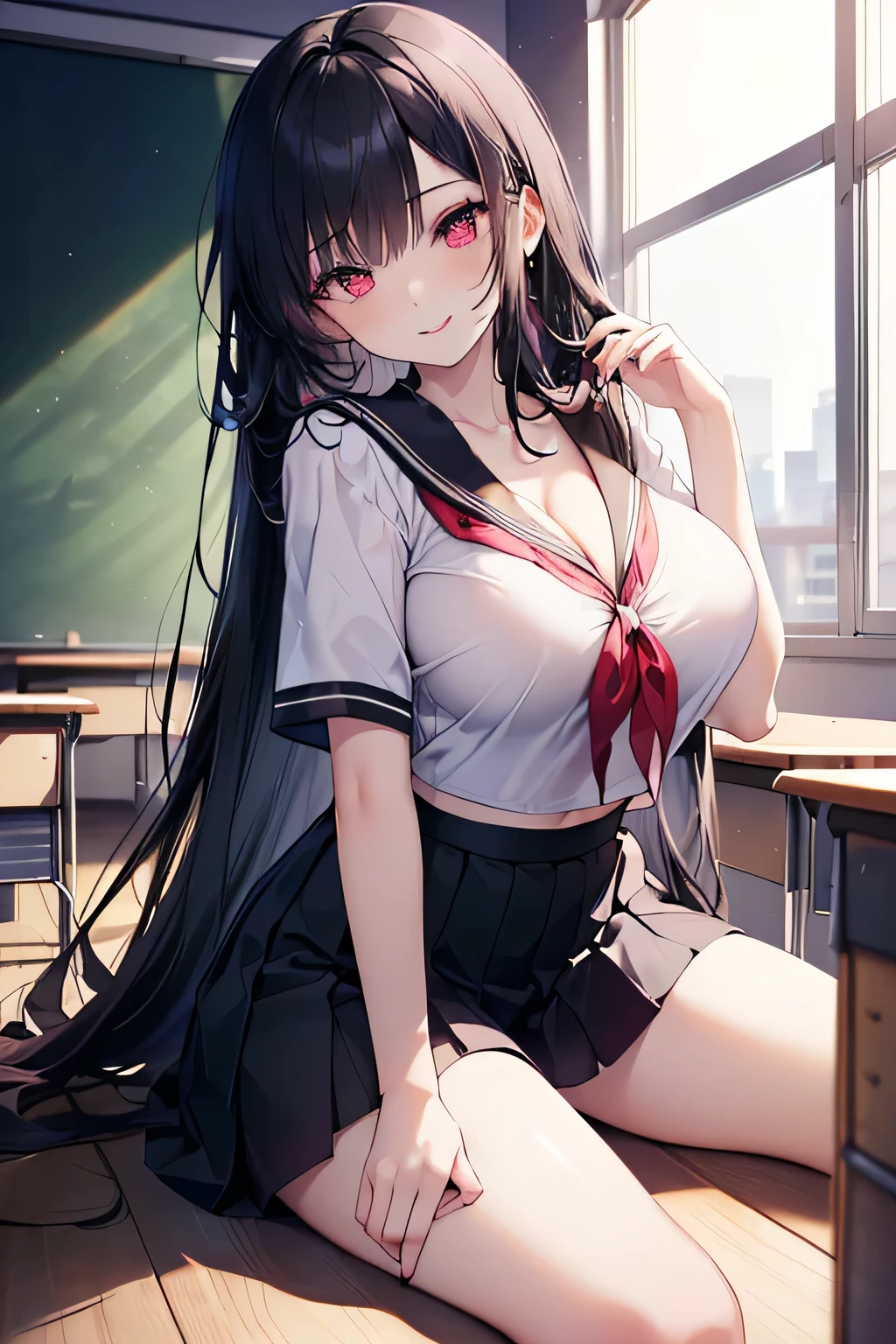 High school girl, huge breasts, untied long black hair, long black hair, twisted eyes, long eyelashes, nice and cute huge breasts, white underwear and skirt, sexy pose showing underwear shorts, big boobs, thighs, anime style , beautiful anime schoolgirl, surreal schoolgirl, surreal schoolgirl, mesmerizing anime girl, realistic schoolgirl, big boobs emphasized, naughty anime style, naughty thighs, naughty thighs, smooth anime CG art, surreal school girl, seductive anime girl, realistic school girl, smooth anime CG art, anime girl, beautiful anime school girl, beautiful anime girl, beautiful alluring anime teen girl, ecchi anime style, photorealistic rendering of anime girl, big ass nude, censored ass