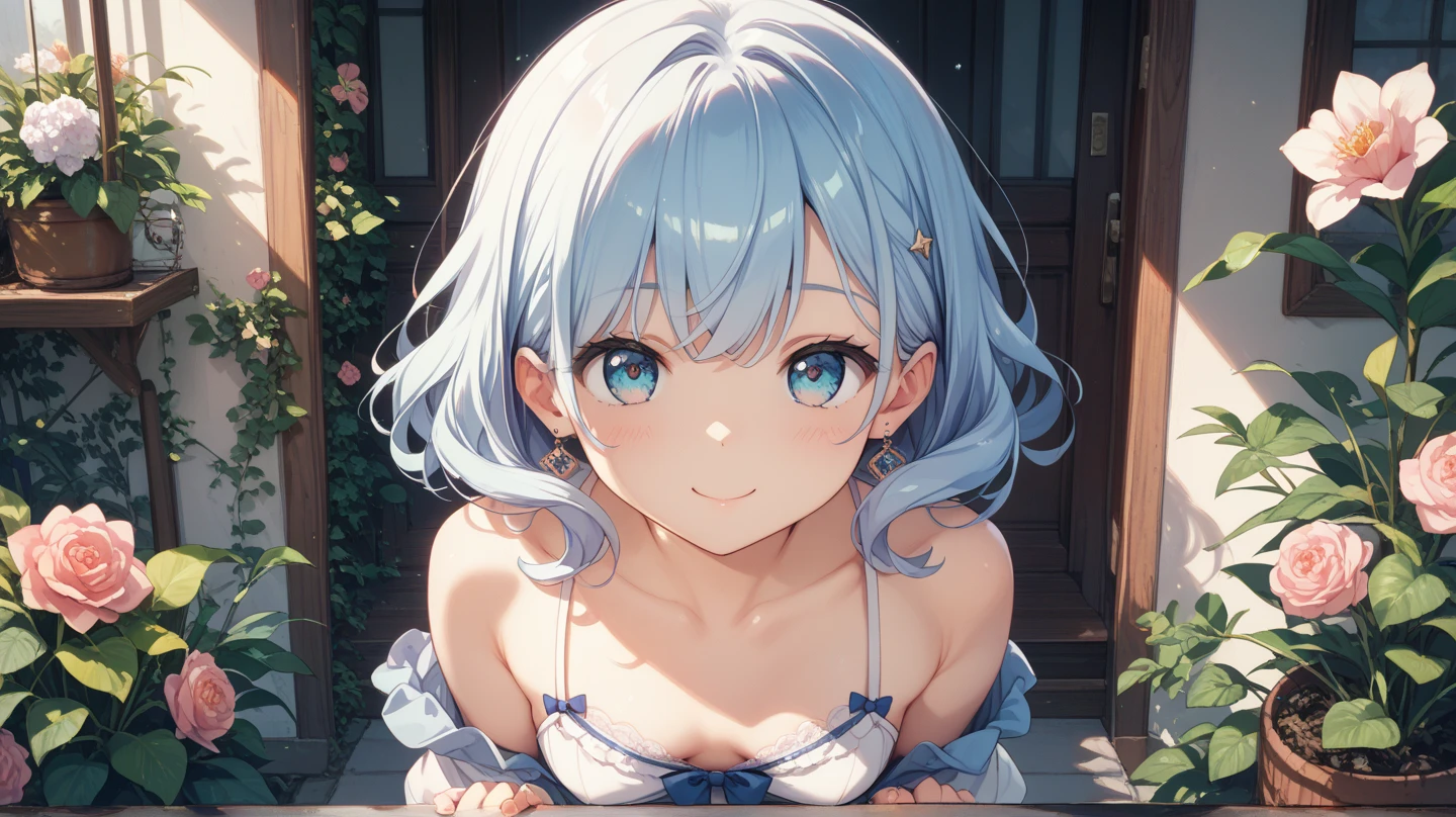 sagiri_izumi,1girl,pink bow ,upper body,bikini,shy <lora:sagiri_v1:0.7>
