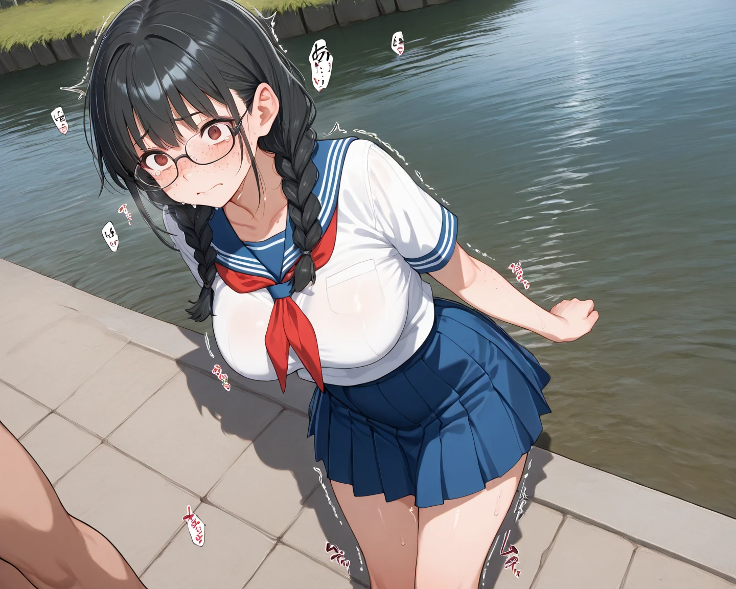 masterpiece, Highest quality, Nico_Yazawa,High resolution, 1 Girl, alone, Brown Hair, short hair, Twin tails、Purple eyes, , , (Cleavage)、(Beautiful thighs), Carrying a red backpack, (randoseru backpack:1.2) Sweaty、Thick thighs、Highest quality、4K、One girl, 8-year-old, change, cute, Grin, (Surrounded by men in the park))、、Thick thighs、Man with his penis out, Surrounding the girls、Semen from the penis、Bukkake、Bukkake、(Bukkake)With projectile、Blowjob、Lots of passersby、Ahegao、Low length、、、Handjob、School Swimsuit、、Spread your legs、(Embarrassing,blush:1.3)(Handjob)(Blowjob)Lots of passersby、A lot of ordinary people