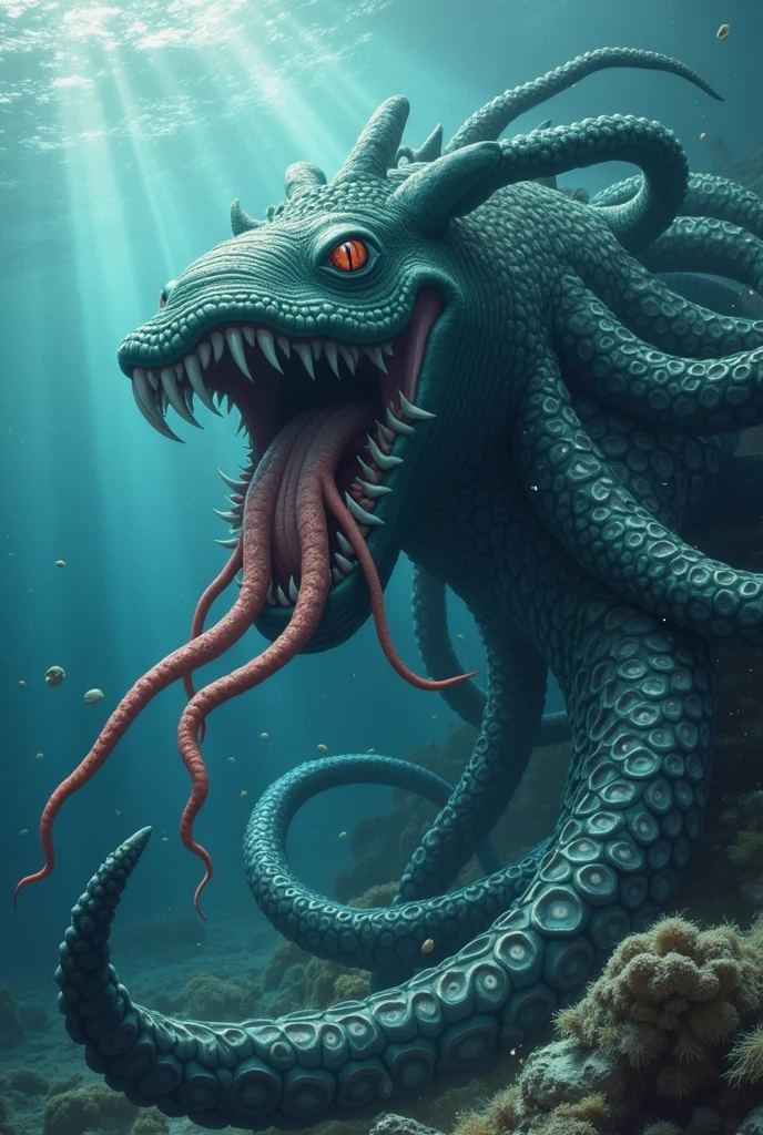 cinematic realism film scene still of a realistic, cinematic film still of underwater, attacking fullbody merfolk ominous monster( kraken:1.2) flyweight, hdr, wide angle, night , vignette, highly detailed, key visual, hdr, beefy, simple background, by, form, cold orange green red theme, . assiduous, style of, expression, Mise-en-scene, Chiaroscuro, Strong Light and Shadow, Dramatic Contrast, a hilarious scene, unforeseen consequences, photography . 35mm f1.8 Macro, chiaroscuro, shallow depth of field, vignette, Mise-en-scene, detailed, cinemascope, moody, epic scene, best rendered work, 35mm, pristine movie