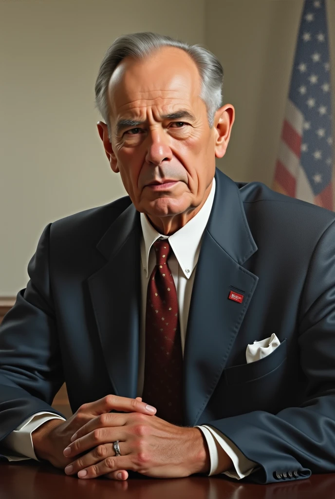 sheldon whitehouse <lora:senate_078_sheldon_whitehouse:0.65> , face closeup, face focus, shirt, formal, suit, collared shirt, white shirt, jacket,
American flag at background ,
best quality, masterpiece, HDR, professional, studio quality, highres,