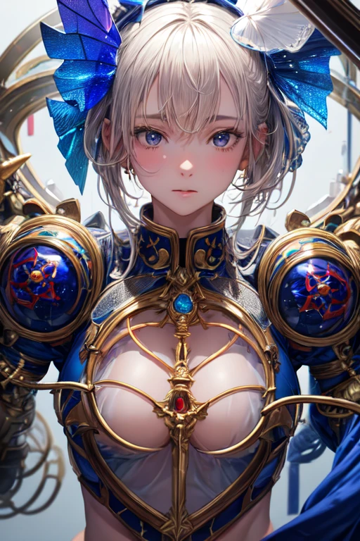 (absurderes、hight resolution、ultra-detailliert)、1girl in、a matural female、white hair、length hair、bluntbangs、blue eyess、doress、long-sleeve、Finely detailed eyes and detailed face、intricate-detail、BREAK Mosaic Art、small pieces、colorful tesserae、complex pattern、Tiled design、durable surfaces、Old fashioned technique BREAK macro photography、intricate-detail、Enlarged texture、Stunning clarity、Hidden beauty、Immersive perspective BREAK、 artisanal creations、Handmade products、unique designs、intricate detailes、Creative expression、skilled craftsmanship、huge tit、Best style