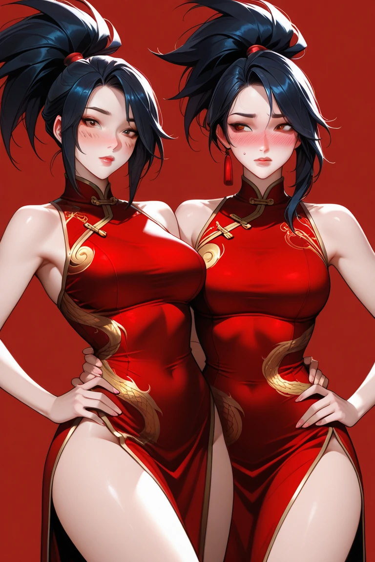 gothic reindeer girl,(((1girl))),((extremely cute and beautiful black haired anime gothic reindeer girl)),

(((anthro furry:1.2), Playboy_Reindeer, reindeer_antlers,(huge antlers:1.2),)),(large breasts:1.4),saggy breasts,((((black curly hair:1.35,medium hair,colored inner hair,ear breathing)))),(((red eyes:1.3))),intricate eyes,beautiful detailed eyes,symmetrical eyes,big eyes:1.5,((fat)),(((lustrous skin:1.5,bright skin: 1.5,skin tanned,shiny skin,very shiny skin,shiny body,plastic glitter skin,exaggerated shiny skin,illuminated skin))),(spider lower abdomen,narrow waist,wide hip,athletic body,inflated legs,delicate detailed fingers,detailed body,detailed arms,human hands,(detailed face)),

cute,slutty,seductive,erotic,(((nsfw))),

zettai ryouiki,revealing clothing,show skin,(((Sexy goth fur coat, goth fur coat outfit, wearing a goth fur coat:1.3,dark red winter coat))),((red goth mini-skirt,red goth mini skirt with furry edge,visible thong straps)),(red gothic clothes,semi-naked,with little goth clothing),((((Black Eyeshadow,Thick Black Eyeliner,Long Dramatic Eyelashes,Black Lips,moon Accessories,ravens ornaments)))),((ravens on her clothes)),(((intricate outfit,intricate clothes,embroidered outfit,ornate outfit))),

(dynamic pose:1.0),embarrassed,(centered,scale to fit dimensions,Rule of thirds),

((snowy pine forest at night)), with dark stormy clouds,winter,scenery:1.25,((snow forest background)),Christmas tree,

highres,sharp focus,(ultra detailed,extremely detailed),(photorealistic artwork:1.37),(extremely detailed CG unity 8k wallpaper),(((vibrant colors,vibrant theme))),(intricate),(masterpiece),(best quality),