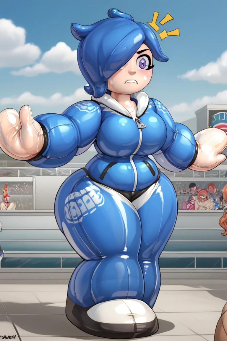 ((best quality)), ((masterpiece)), (cartoony style), perfect face, male character, ((femboy)), cute pokemon, ((cinderace)), (bottom heavy), ((big butt)), wide hips, ((thick plump thighs)), ((visible bulge)), (erect nipples), (flat chest), small breasts, (slim belly), ((detailed eyes)), red cheeks, blush, (smug smile), ((bratty expression)), ((sweaty)), steaming breath, aroused, (pokemon background), lewd pose, cute pose, sexy pose, full body visible