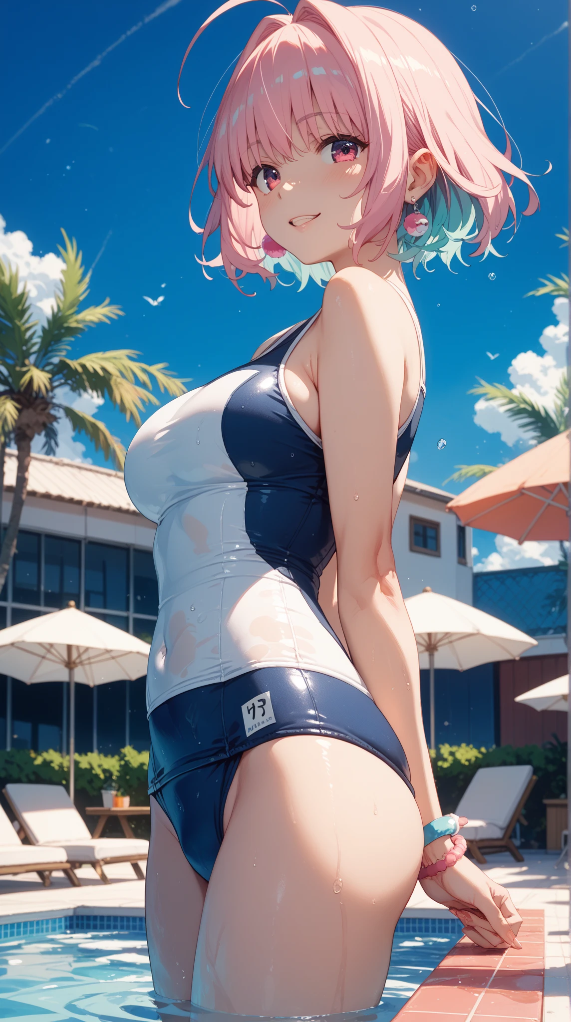 (Sky blue hair),(Braided short hair), (Pink Eyes),Fair skin) ,(whole body),(One Girl),(Embarrassed),(Handing over a heart-shaped chocolate),(valentine's day),(masterpiece, Highest quality, Very detailed, Best Shadow), (Detailed Background), (Beautifully detailed face), High Contrast, (Best lighting, Very delicate and beautiful), ((Cinematic Light)), Hyper Detail,8k, Dramatic Light, Intricate details,night,High quality