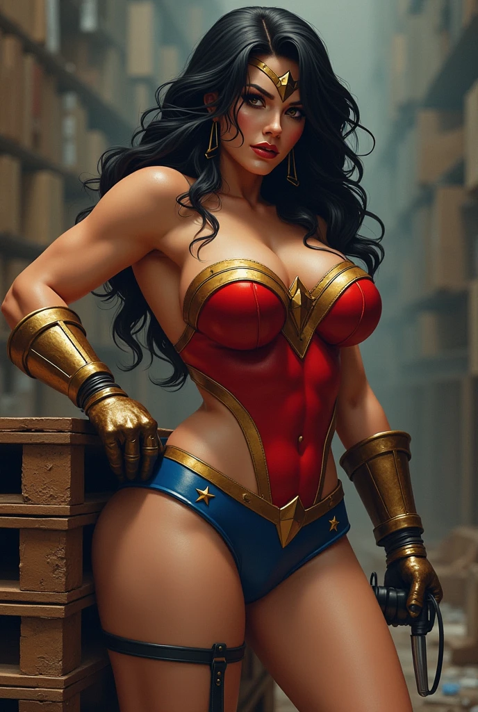((She wears lace white panties)), (She wears stiletto heels) ((Your shirt is in tatters, Your grid is in tatters..., His uniform was in tatters, His costume was in tatters, Your clothes are in tatters)), ((Superheroine Wonder Woman half-crouched in prison)), ((Era, , , female dog)) She is sweating profusely. She screamed in horror, She was scared, she cried many times. ((She has black hair, She has long hair)), ((She is wearing a lace white fishnet belt...)), ((He wears a thick metal necklace around his neck )) She screamed and begged for mercy, She burst into tears. Wear a chunky metal necklace,He had a chain around his neck. Her face is heavily made up. (your clothes are immoral, Your clothes are indecent). Chai-ri, Arms back:1.4), (Place your hands behind your back), (tmasterpiece, Best quality) 1.5, 1 plump girl, I am, (sexy for, Beutiful women, It's a perfect face, perfect eyes) Full body lesbian, (Chai-ri, Arms back:1.4), (Place your hands behind your back), ((black hair color hair)). ((HD face)), (((She was trapped in a psychiatric hospital.)))