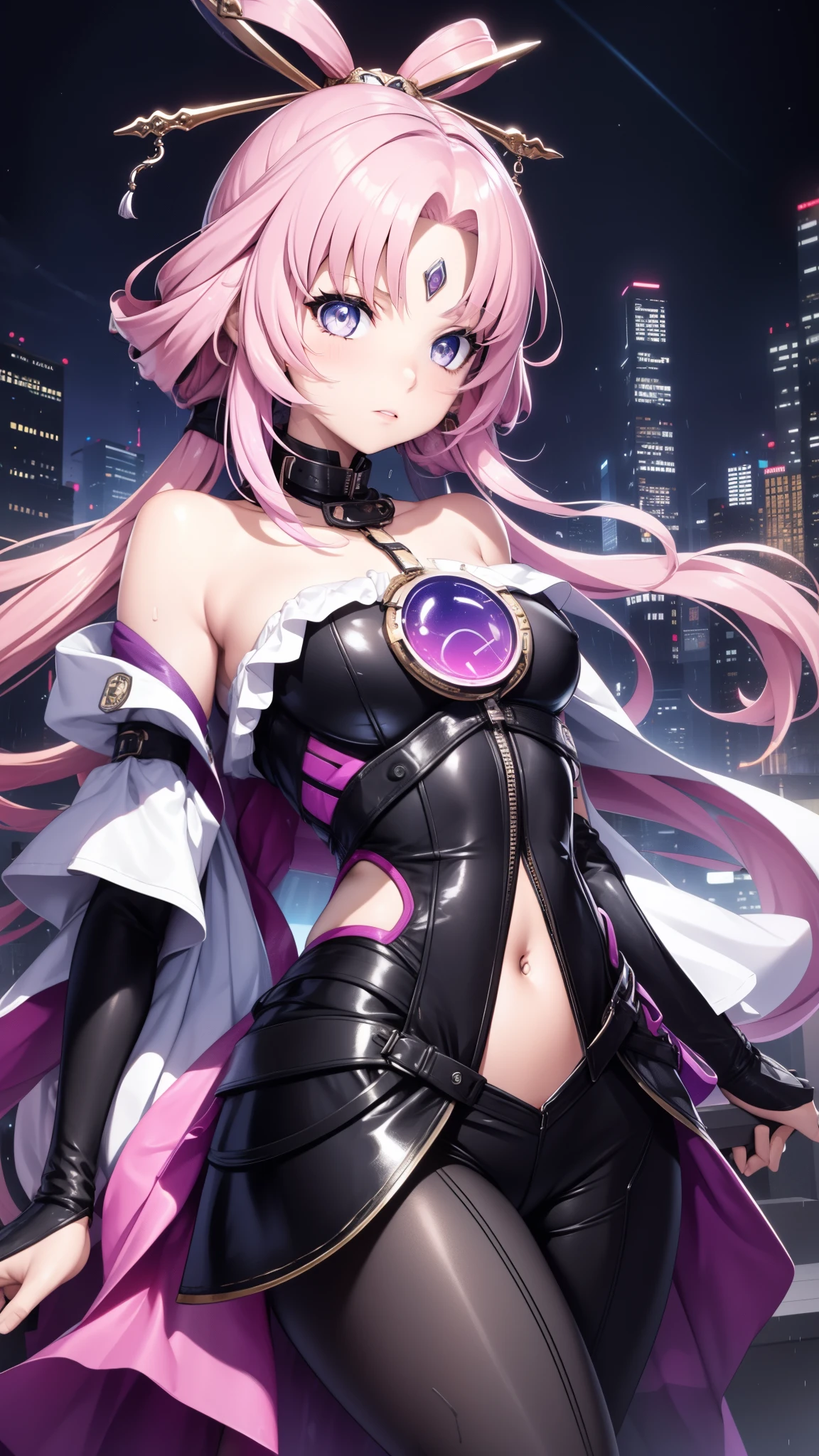 (ultra detailed background, detailed background), absurd, highres, ultra detailed, extremely detailed, 1girl, (nsfw: 1.5), (zentangle: 1.2), (geometric: 1.2), (colorful), (1girl), (sexy girl), alone, (((detailed face and eyes))),((pink eyes)),((long straight loose hair)),((light purple hair)),galactic girl, galaxy, planets, starry sky, space, stars, ((technology boots)),((fluorescent clothing, neon color)),((red sword)), 8k, high quality, full HD, busty, curvaceous