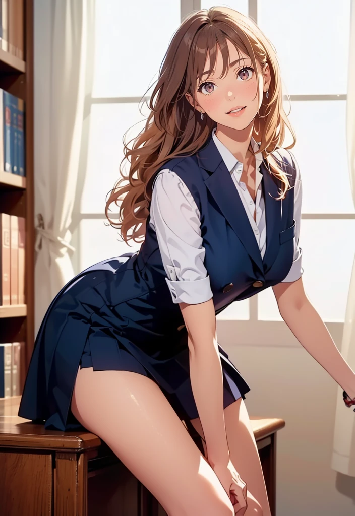 high detail raw photo masterpiece top image quality detail sexy Mai Kawakami long legs beautiful legs Asian (((Show off white lingerie:1.2)))1garl、(((sitting with knees arised)))、a blond、Schools、(White shirt、Navy blue pleated skirt)、A detailed face、animesque、face perfect、perfect eyes、high-detail、4K、nffsw、sleeoing、foco nítido、hight resolution、awardwinning photo、Colossal tits,
