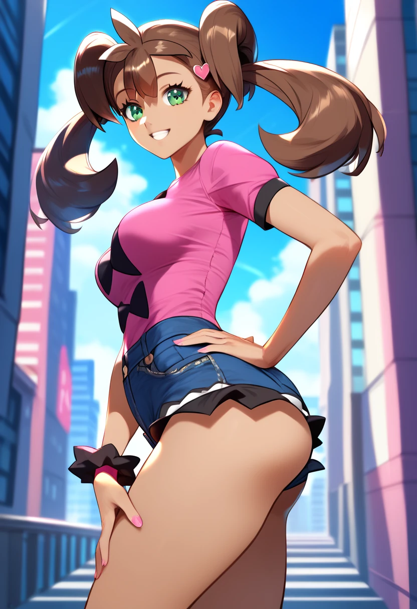 1girl, Uraraka Ochako, in her hero outfit