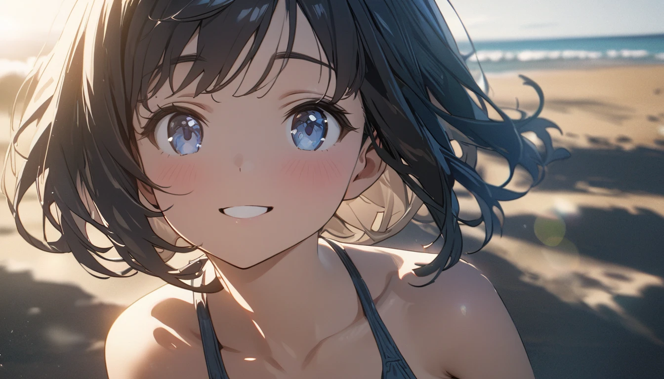 Kanan Matsuura, (((shiny blue hair))), long hair, ponytail, (purple eyes: 1.1), ---1 woman, 1 man, 3D, 2 women, 2 men, spread legs, riding on man's hips, (8K, Raw, best quality, masterpiece 1.2), Ultra HD, high resolution, high quality, best quality,
--(((composition from directly below: 1.5))), --- - - Panties of pure white swimsuit are visible, bust-up composition, (from directly below: 1.2), ----Bra of pure white beautiful swimsuit, (((show me the pure white beautiful white swimsuit))). ((Pure white beautiful bikini)), Pure white beautiful bikini, ---(8K, Raw, Best quality, Real 1.2), Ultra high quality, High resolution, Best quality, Perfect face, Perfect limbs, Perfect fingers, High resolution, (Beautiful anime face, Cute face, Detailed face), (Embarrassed: 1.3), (Embarrassed: 1.3), (Slightly surprised expression: 1.3), Lying on bed, Cowboy shot, Miniature human hand,
(((Sunny sky: 1.5))), Deserted beach sand background with tropical flowers, (Beautiful anime face, Cute face, Detailed face), ---(White hair, Bangs), ((Slim figure 1.2)), (((Medium chest 1.3))), (Adorable expression), Deserted tropical flowered beach sand background, Beautiful photo detailed face, Young handsome girl, Real 0.5,Bokeh,Restrained emotion,Cute,Beautiful detailed face and eyes,(Audrey Hepburn 1.3),((Very cute and beautiful Japanese woman)),(1.1),Blake,(Cute 1.2),(Japanese idol),(Depth of field),Soft light,Lens illuminates the viewer,(Droopy eyes 1.2),Sharp teeth,Floating hair,Scene from Blake's movie,Cinematic,Full color,4K,8K,16K lace,Raw photo,Must see,Professional color grade,Professional photo,Soft and clean focus,Realistic lighting and shadows,(Very delicate and beautiful artistic)1.3),Elegant,Active angle,Beautiful eyes,Princess-like eyes,(Not big eyes 1.3),(Slender 1.1),(Tummy 0.95),(Slim waist 1.15),(Beauty in every detail