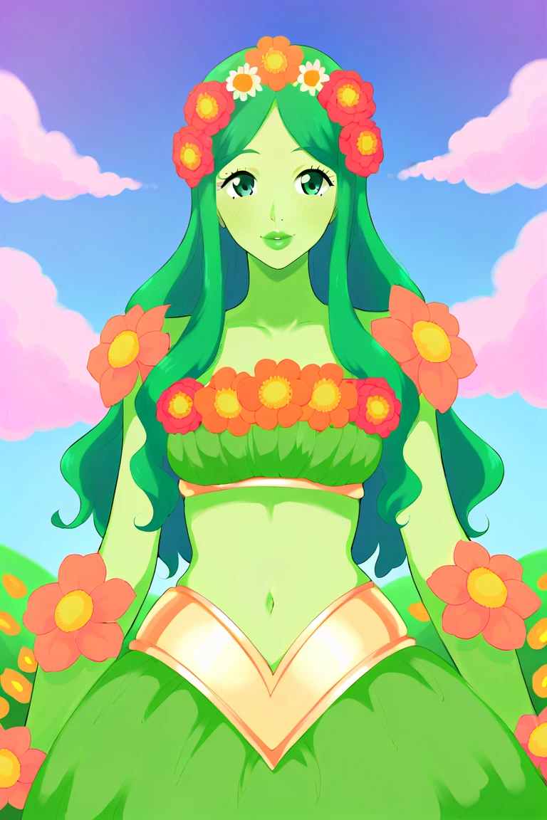 Close-up shot, an Anime wearing a white glass , standing on the land,night view ,Many stars on the night sky,The Milky Way ,colorful flowers,headshot close-up, oil painting style, very obvious oil painting strokes, impressionist palette style, 32k uhd, beautiful, booru, Old time, color cartoon --ar 3:4 --