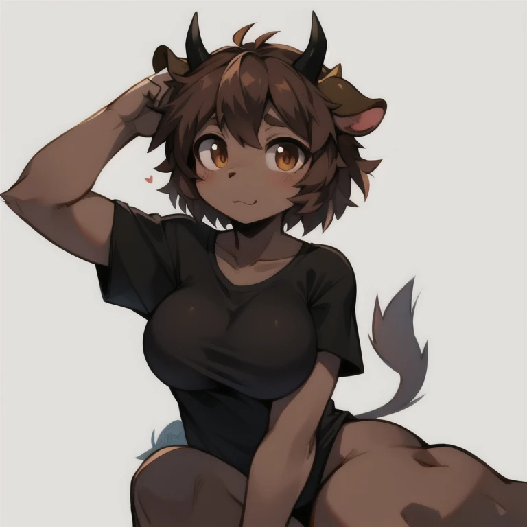 Masterpiece, best quality, high-res, extremely detailed, 1 girl, (dark brown skin tone:1.2), black eyes, princess, short bob, (cat claw scar on eye), pain behind smile,  sleepy eyes