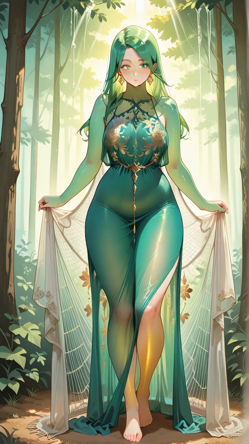 Handicraft photo, photo of a large leaf of an artificial tree, upside, leaves through the afternoon sun, intricate, shiny, transparent, translucent, (women are painted on the leaves), medium view, close-up of leaves, grotesque art style, extremely creative, ethereal, simple and mysterious, high quality, 8k