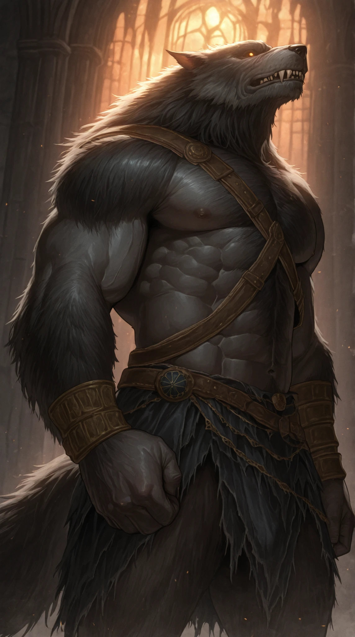 1 ,Macho peludo,cabelo curto,volumoso muscles,volumoso,Pele Cinzenta,volumoso muscular,volumoso muscular male,lobo,middle aged lobo male,cabelo curto,anime intricado,Altamente detalhado, pintura digital, art station, arte conceitual, sharp focus, cinematic lighting, illustration, arte de artgerm e greg rutkowski, Afonso inteiro, sociedade cg, Olivia
