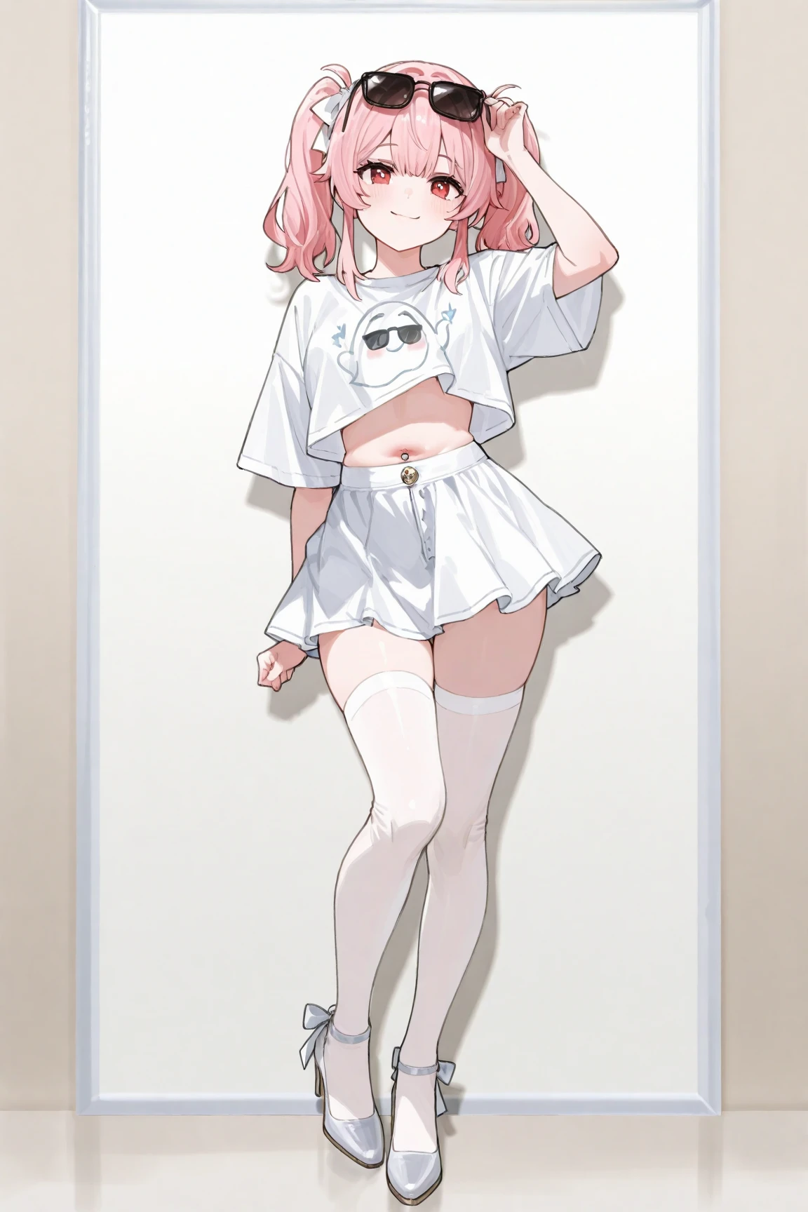 ,child,cute,pink hair,thick thigh ,mini camisole, thick thighs,flat chest,pink mini camisole,crop top,raiden, ,child,flat chest,fullbody,perfect thighs,standing, thick thighs, blushing,lolild, standing straight, head to toe capture on the frame,loli,,looes,baeet,, ,white background, cute,open abdomen,perfect body ratio, body ratio, white background, front facing, looking at viewer, ,, baby girl