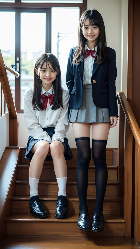 ulzzang-6500-v1.1, (raw photo:1.2), (photorealistic:1.4), beautiful detailed girl, very detailed eyes and face, beautiful detailed eyes, ridiculous, incredibly ridiculous, huge file size, super detailed, high resolution, very detailed, best quality, masterpiece, kemomimi, ((Japanese girls' high school uniform)), illustration, very detailed, CG, unified, 8k wallpaper, amazing, Fine details, masterpiece, best quality, very detailed CG uniform 8k wallpaper, light on face, cinematic lighting, 1girl, 16 years old, ((no panties)), ((dynamic pose))), (camel toe), (half), (pantyhose), (knee-bending leg sitting))