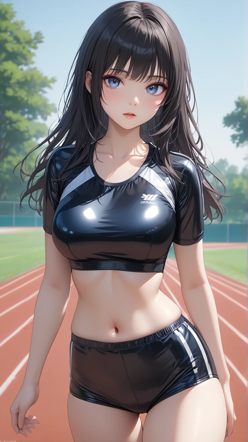 pieces fly、masterpiece、highest quality、Super detailed、High resolution、High resolution、8K portrait、Unity 8k壁紙のHigh resolutionCG、unity 8k wallpaper、cute type little:1.5、:1.5、Highly detailed CG unity 8k wallpaper、realistic、real person、cute type little、 portrait photography、shiny skin、High resolution、(:1.2)、(1 girl)、beautiful clear eyes、very detailed explanation、delicate face、nice lips、slender body、Same with big breasts thin waist、thin legs、(athletics stadium:1.6)、1 girl, cute type, perfect face, seriously, (blush:1.5),((There are a lot of people nearby:1.4))Same with big breasts,((track and field color uniform:1.2)),(((clothing lift:1.5))), (((I have nipples)))、((lower body:1.4))、Detailed description vagina,show vagina,spread legs,spread ,((cum in vaginas:1.3))